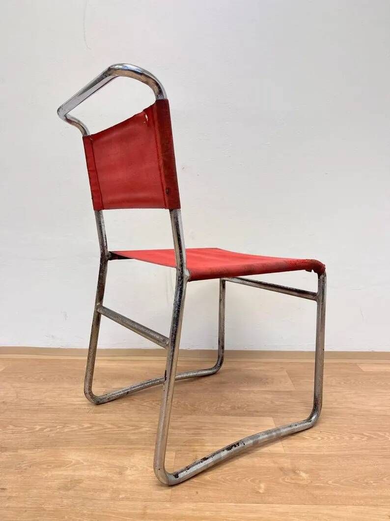 Tubular Steel Chrome Bauhaus Chair by Hynek Gottwald - 1930 (Eisengarn)