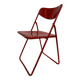 Vintage TED Folding Chair Design by Niels Gammelgaard 1980s Ikea in Red