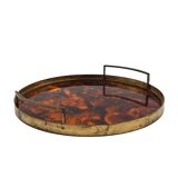 Hollywood regency round tray, Italy 1970s