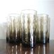 Set of 8 vintage shaded brown glasses