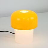 Rare Yellow Mushroom Table Lamp by Luigi Massoni for Guzzini, 1970s