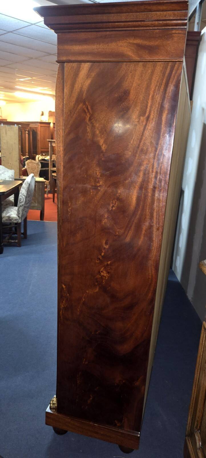 Large Empire style mahogany bookcase from the 20th century