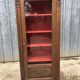 Art deco oak display cabinet with 1 glass door.