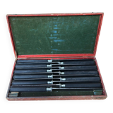 Series 11 old bailly langres knives vintage blackened horn handles