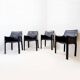 Set of 4 'Cab 413' chairs with armrests by Mario Bellini for Cassina - 1970s