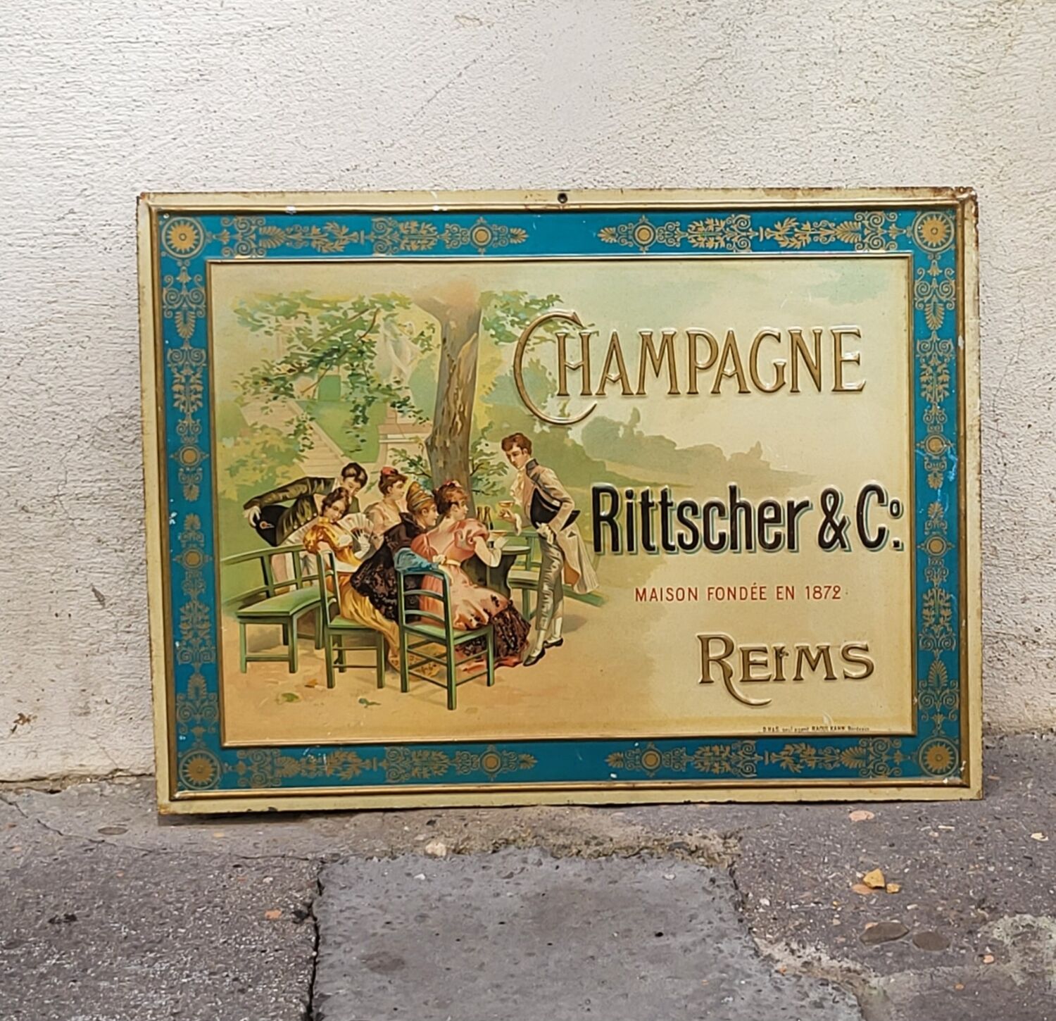 Champagne advertising sheet