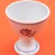 Duo de coquetiers  Porcelaine blanche à décor floral
