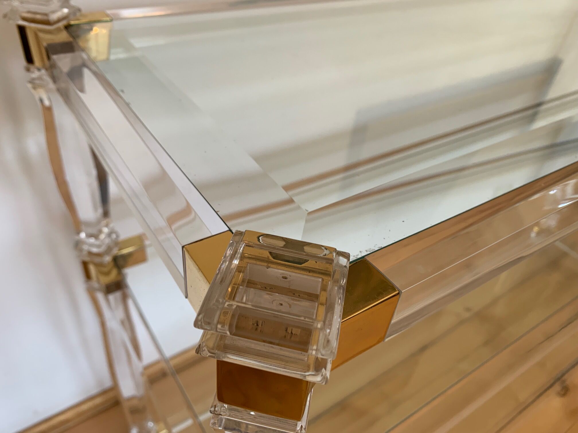 Lucite console Orsenigo 1970s