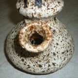 Ceramic pitcher fat lava greige and brown