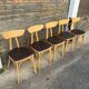 (Lot) 5 chaises modèle Banane estampillées Lutherma (Restaurées)