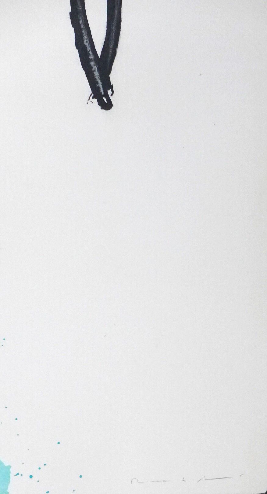 Original signed engraving Riera I Arago Jose Maria, Avión en ángulo sobre agua, 2010