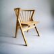 4 Chaises de bistrot en bois en forme de v