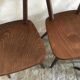 Set of 8 vintage chairs 1960 in beech compass feet