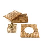 Hollywood regency smoking set, lucite and Vienna stray, Italy 1970