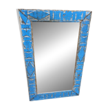 Old Art Deco mirror in Burmese teak