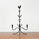 Mid-century Scandinavian metal candle holder by Gunnar Ander, 1960s.