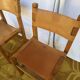Set of 4 chairs Maison Regain in leather and solid elm.