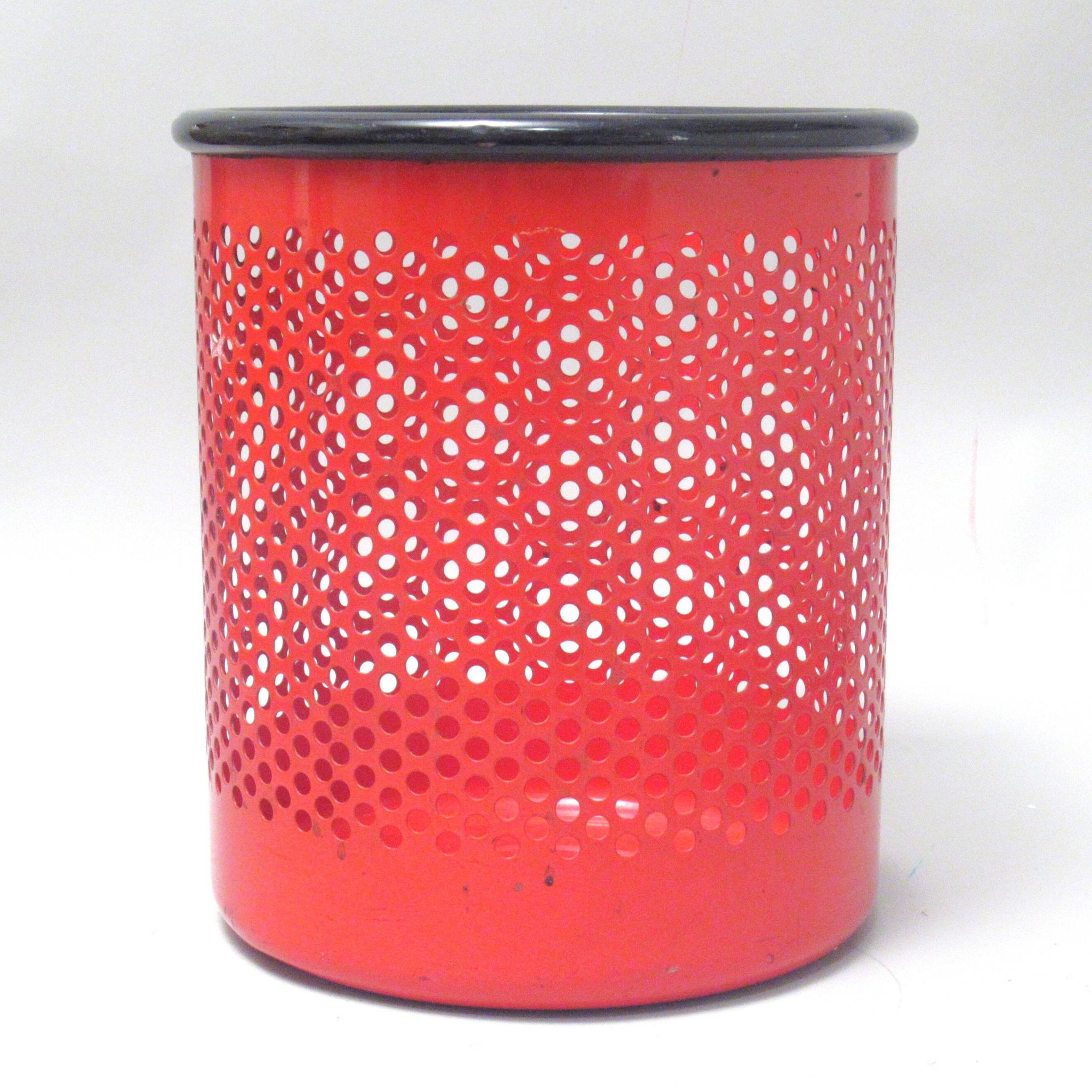Corbeille Cribbio rouge Rexite Années 80