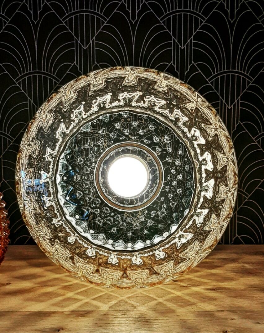 Vintage amber pendant lamp