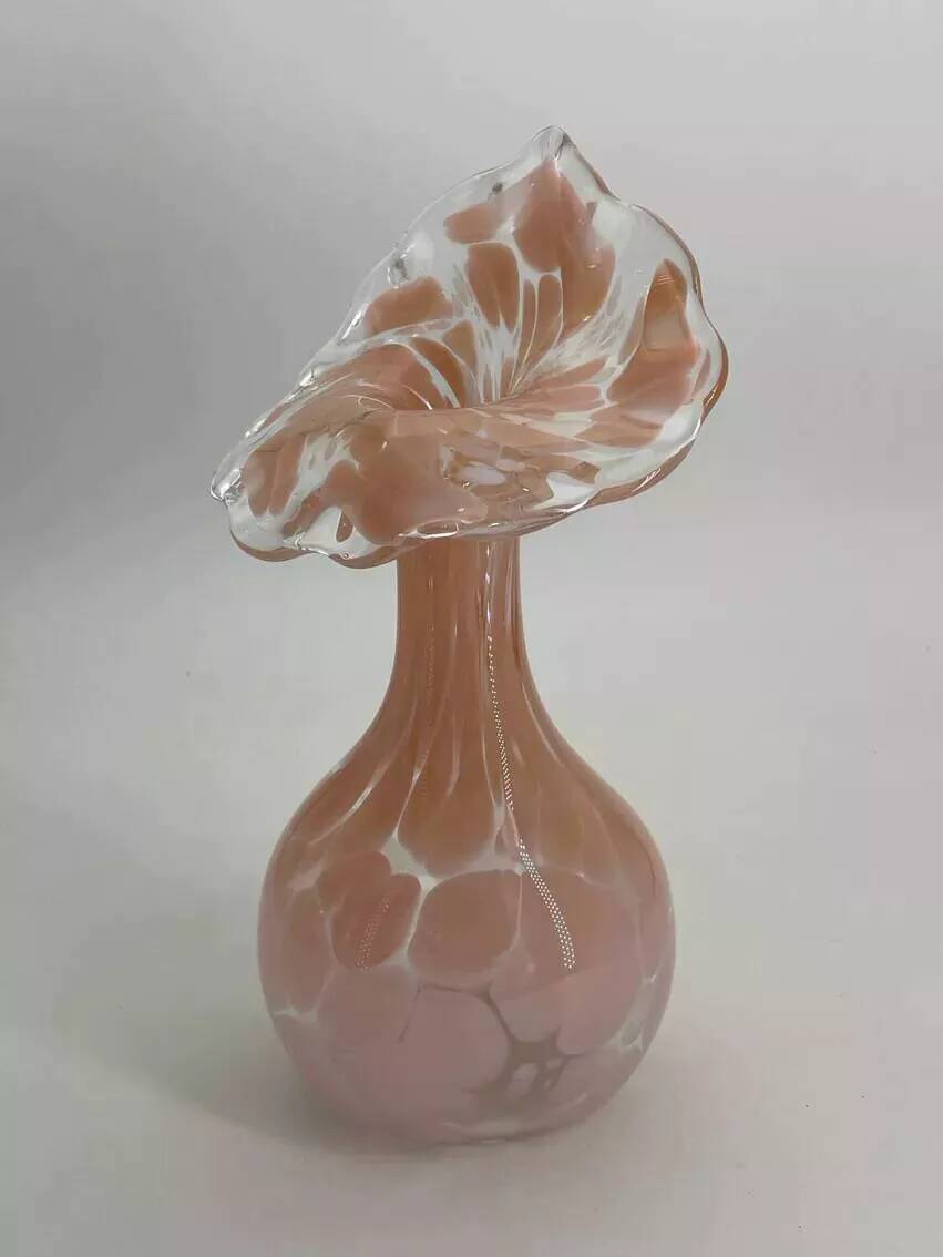 Vintage blown glass vase signed RGH (Römische Glashütte Linz)