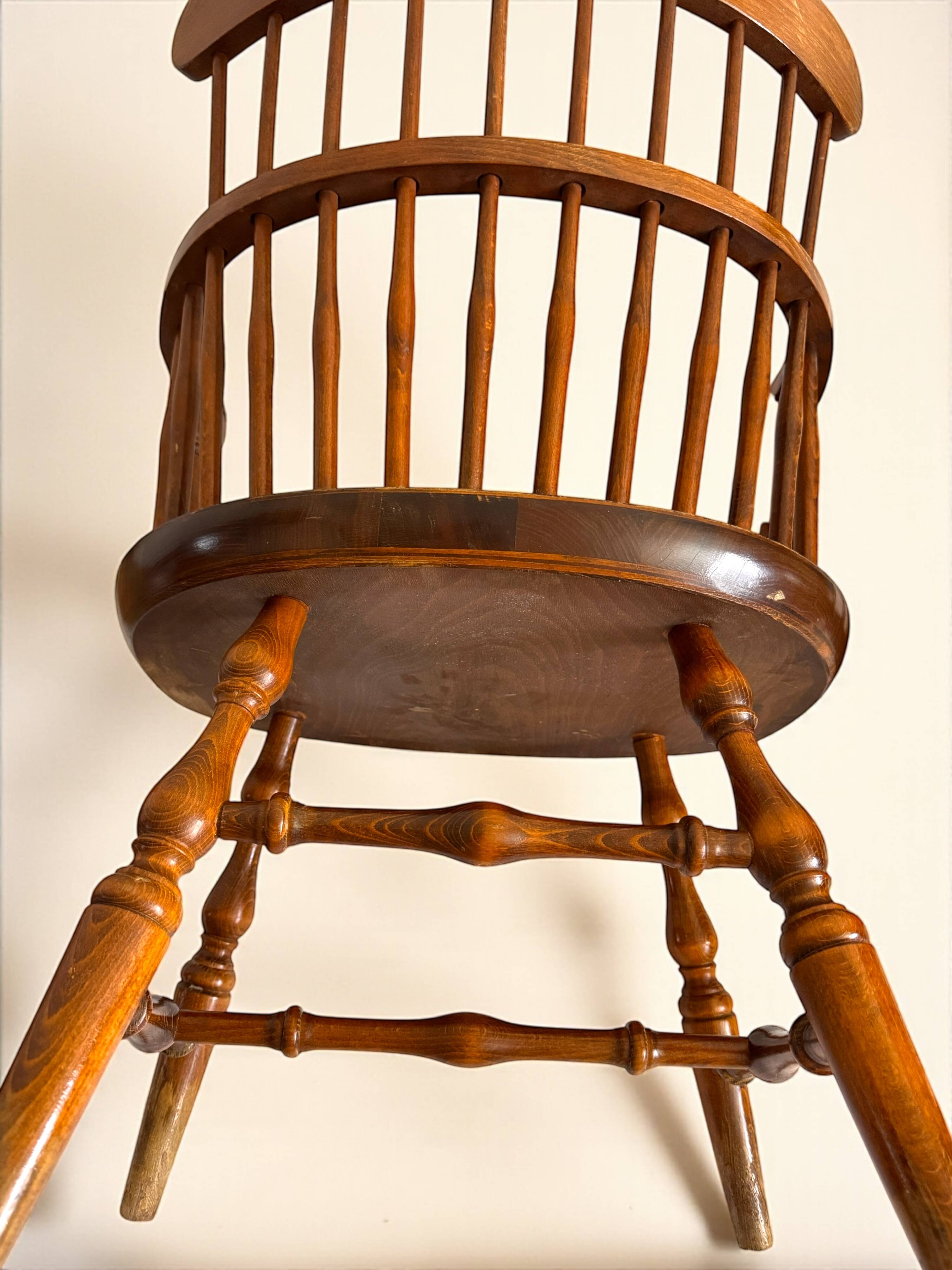 Paire de fauteuils anglais Windsor à barrettes (années 60)