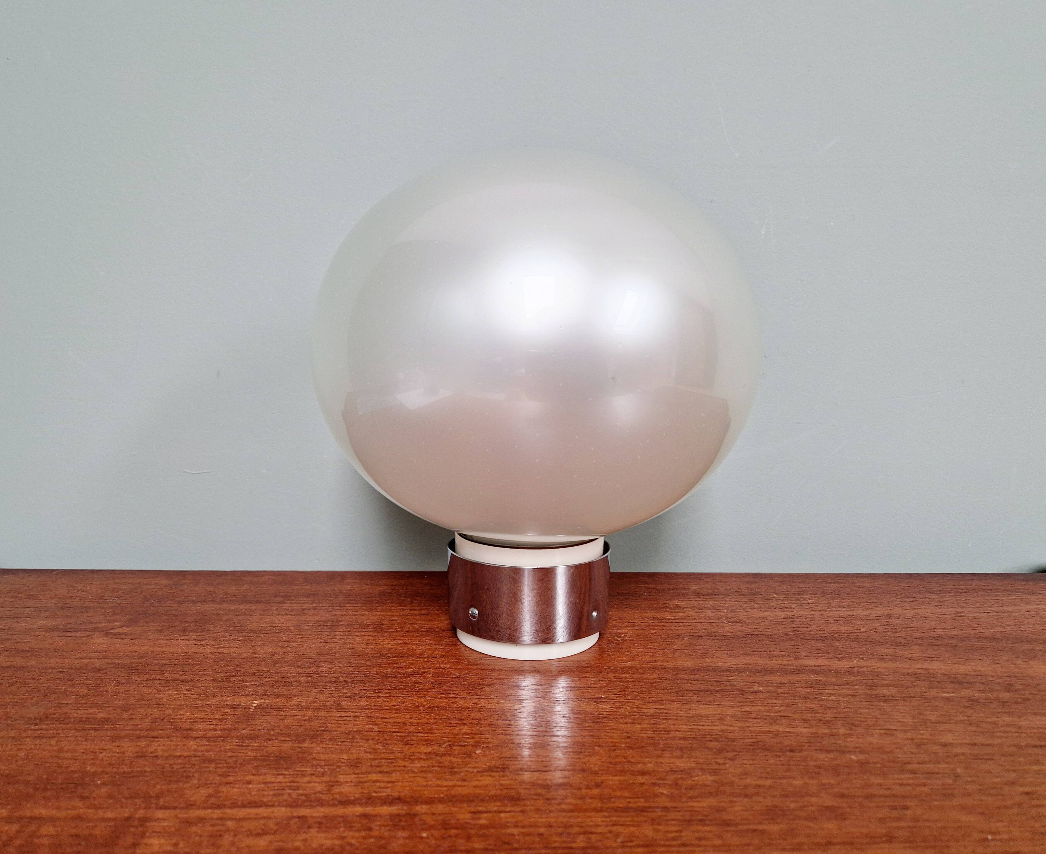 Opal glass ceiling/wall light, design Motoko Ishii, 1970