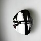 Applique "Folio", époque spatiale, métal chromé, Italie, 1970