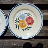4 assiettes plates HBCM
