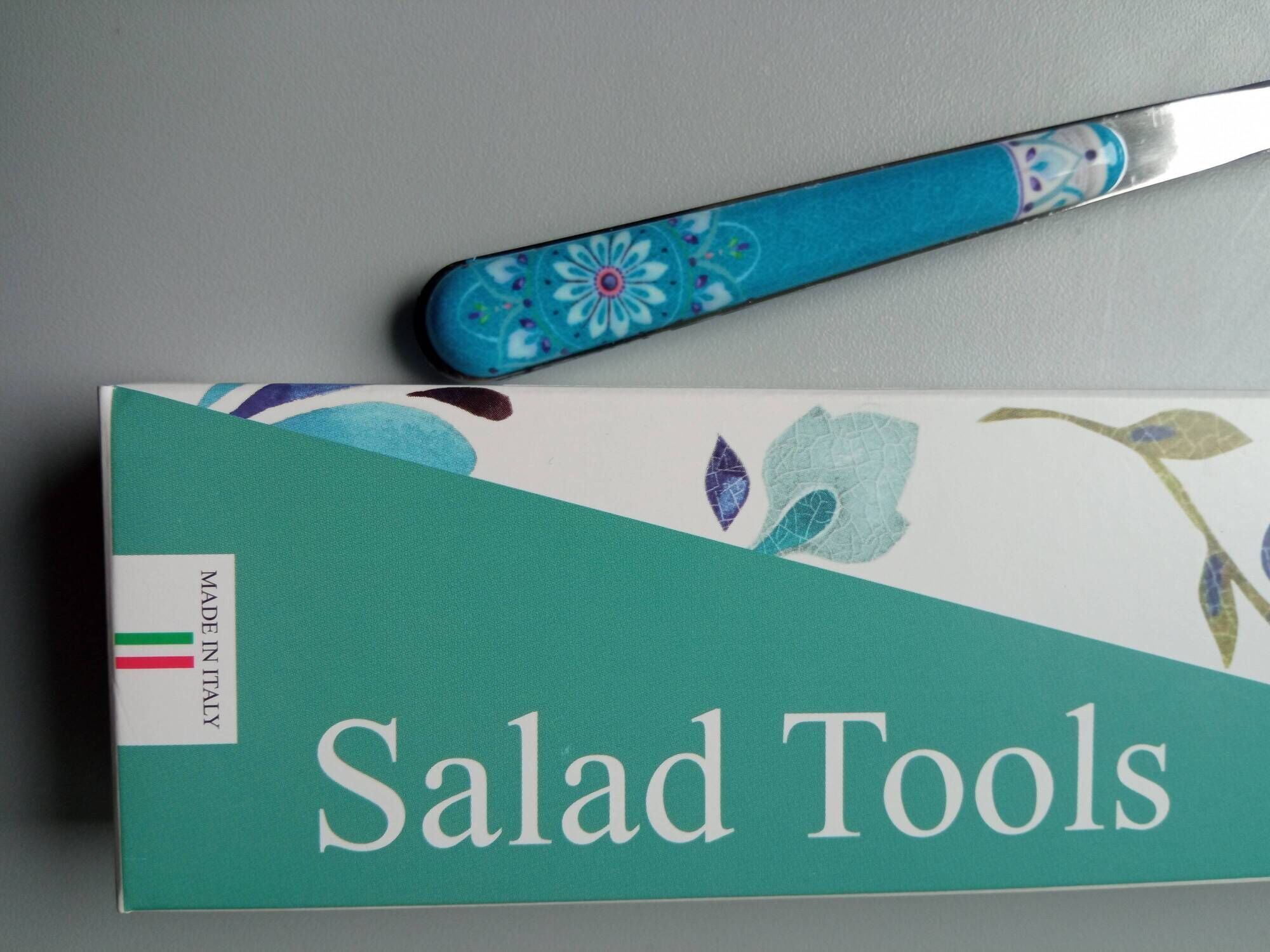 Service of 2 metal salad servers