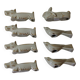 8 portes couteaux animaux porcelaine de Limoges vintage