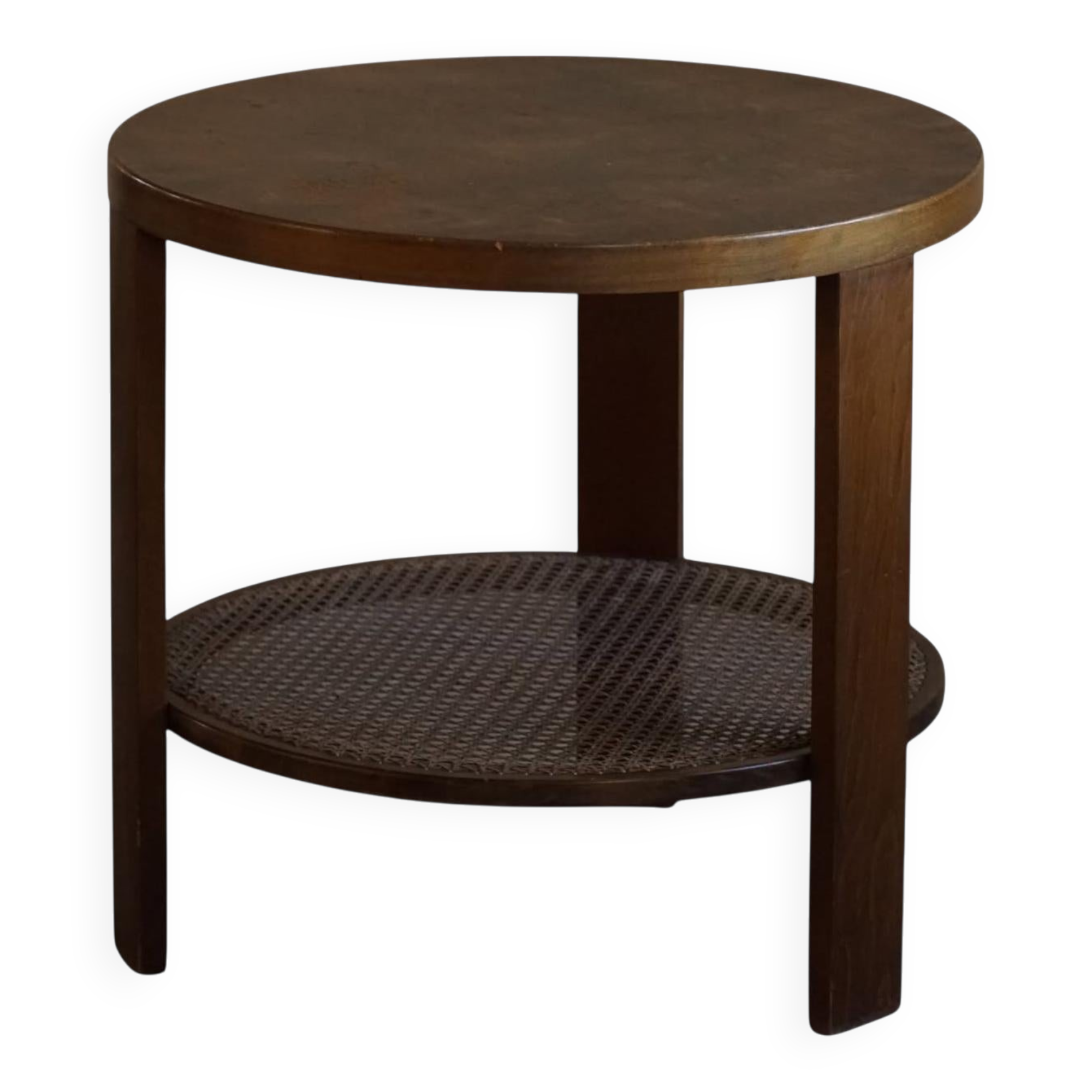Modern Danish side table in lacquered beech, Fritz Hansen, "Model 1535", 1940s.