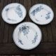 10 old deep plates made of ironstone with floral decoration