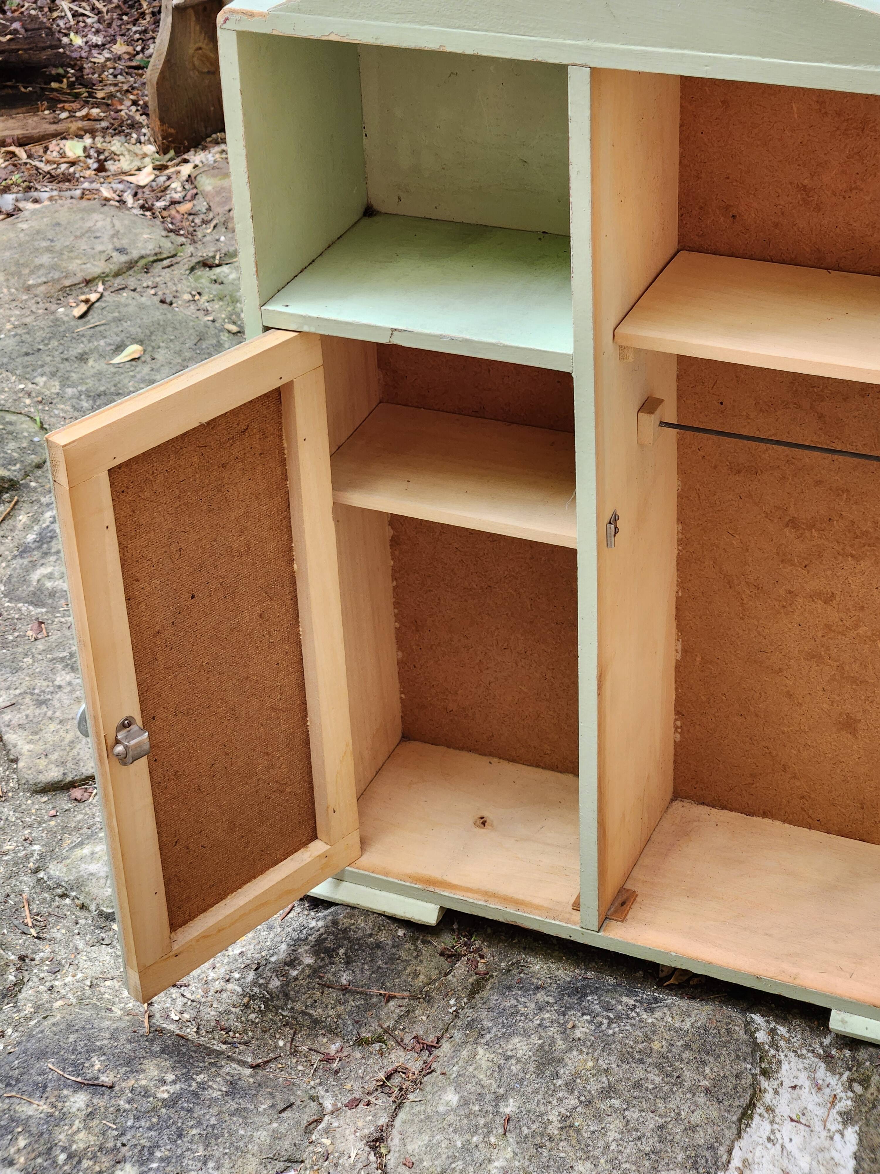 Doll wardrobe or vintage bathroom furniture