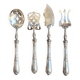 4 silver bonbon spoons engraved "HS"