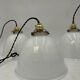 Opaline pendant lights