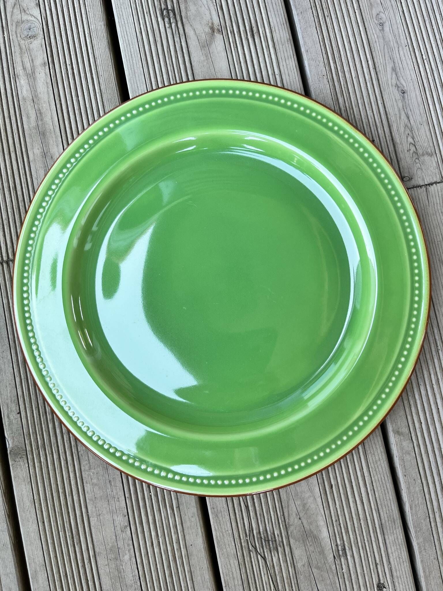 Grande assiette ou plar de présentation céramique verte
