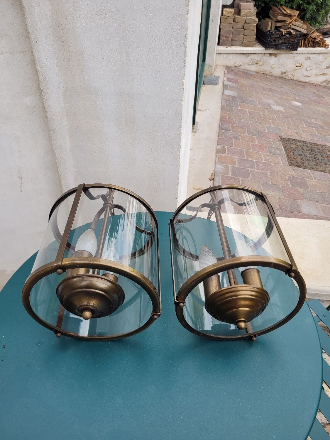 Pair of vestibule lanterns