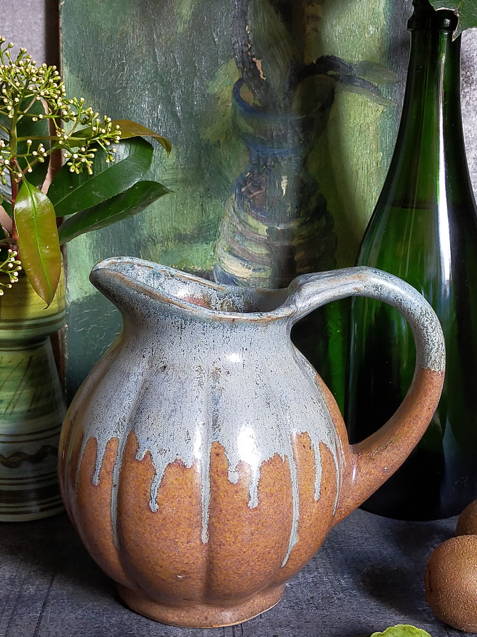 Pichet en grès émaillé Art-nouveau début XXème