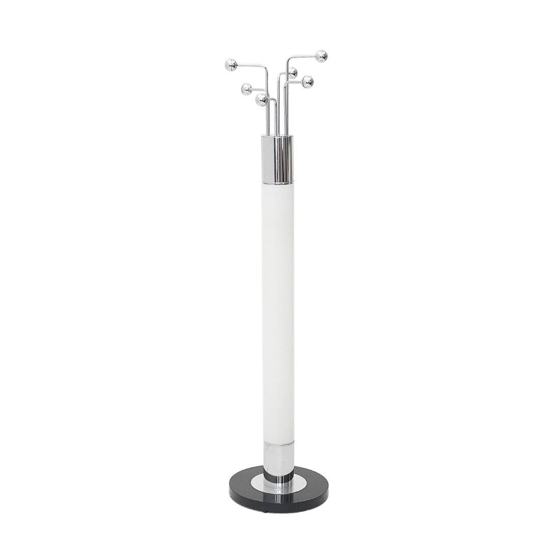Chrome metal coat rack floor lamp, 1970s
