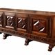 Ltee laval - long buffet de 2,5 m en bois massif sculpté - très bon état