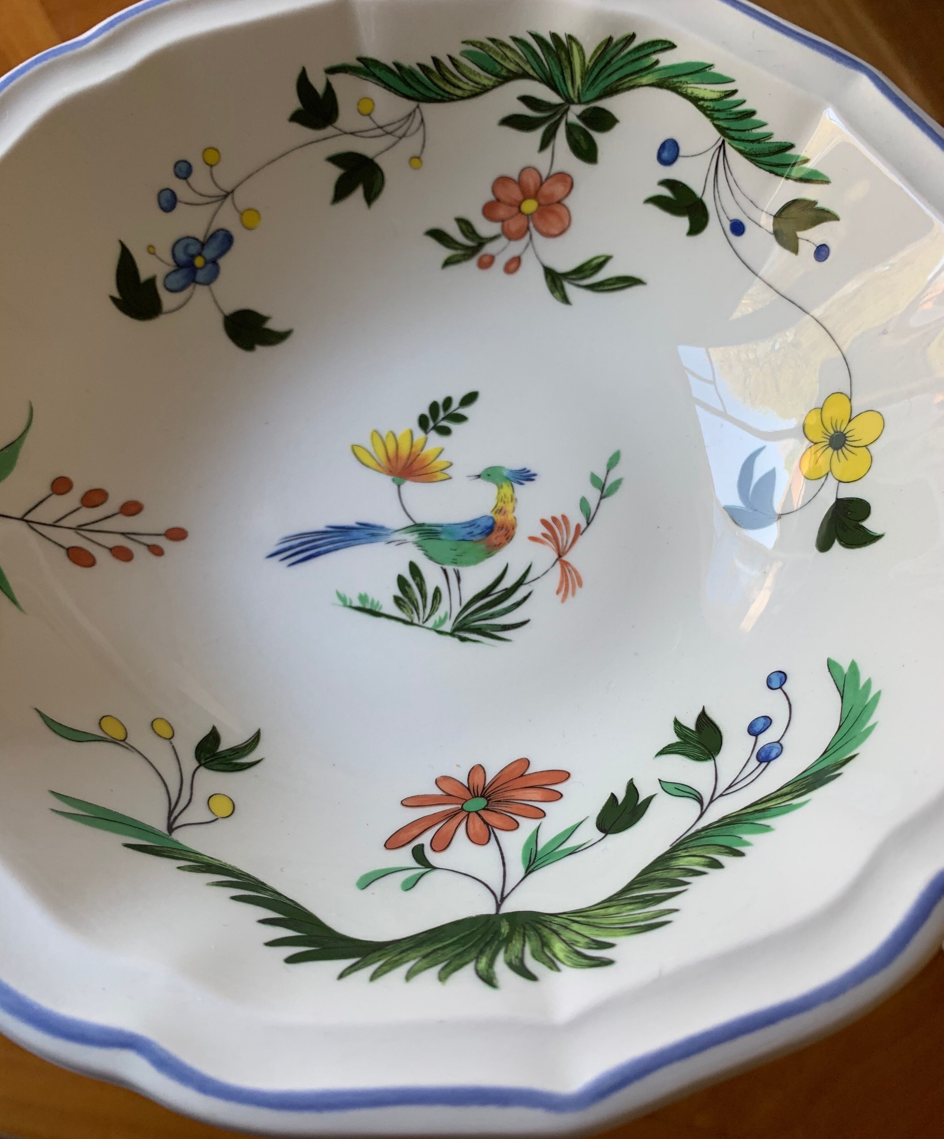 Gien hollow plate bird of paradise