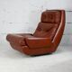 Easy chair "space age". Jean Prévost, France, leather, circa 1970