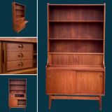 Danish library and its teak secretary 1960 by Johannes Sorth
