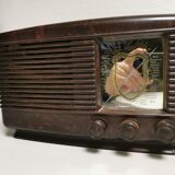 ancien Poste Radio TSF à lampes en Bakélite Sonora de 1946 ART Déco