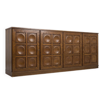 Vintage brutalist sideboard 1970s Gerhard Bartels