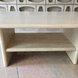 Travertine coffee table with intermediate top