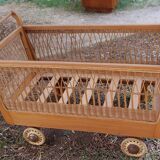 Vintage wickerwork cradle