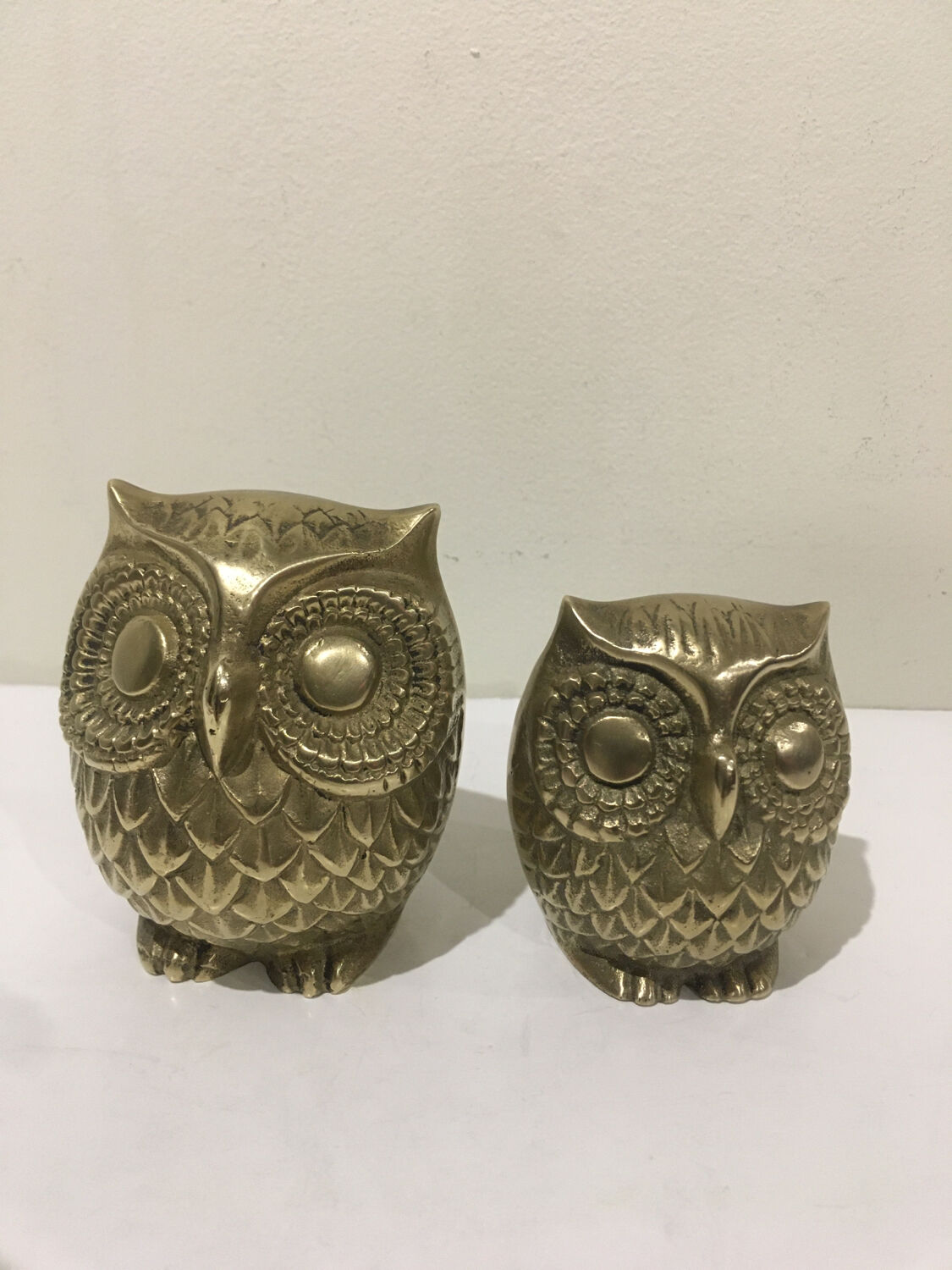 Brass owl duo