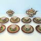 Paul Fouillen Quimper tea set sugar bowl cups and saucers