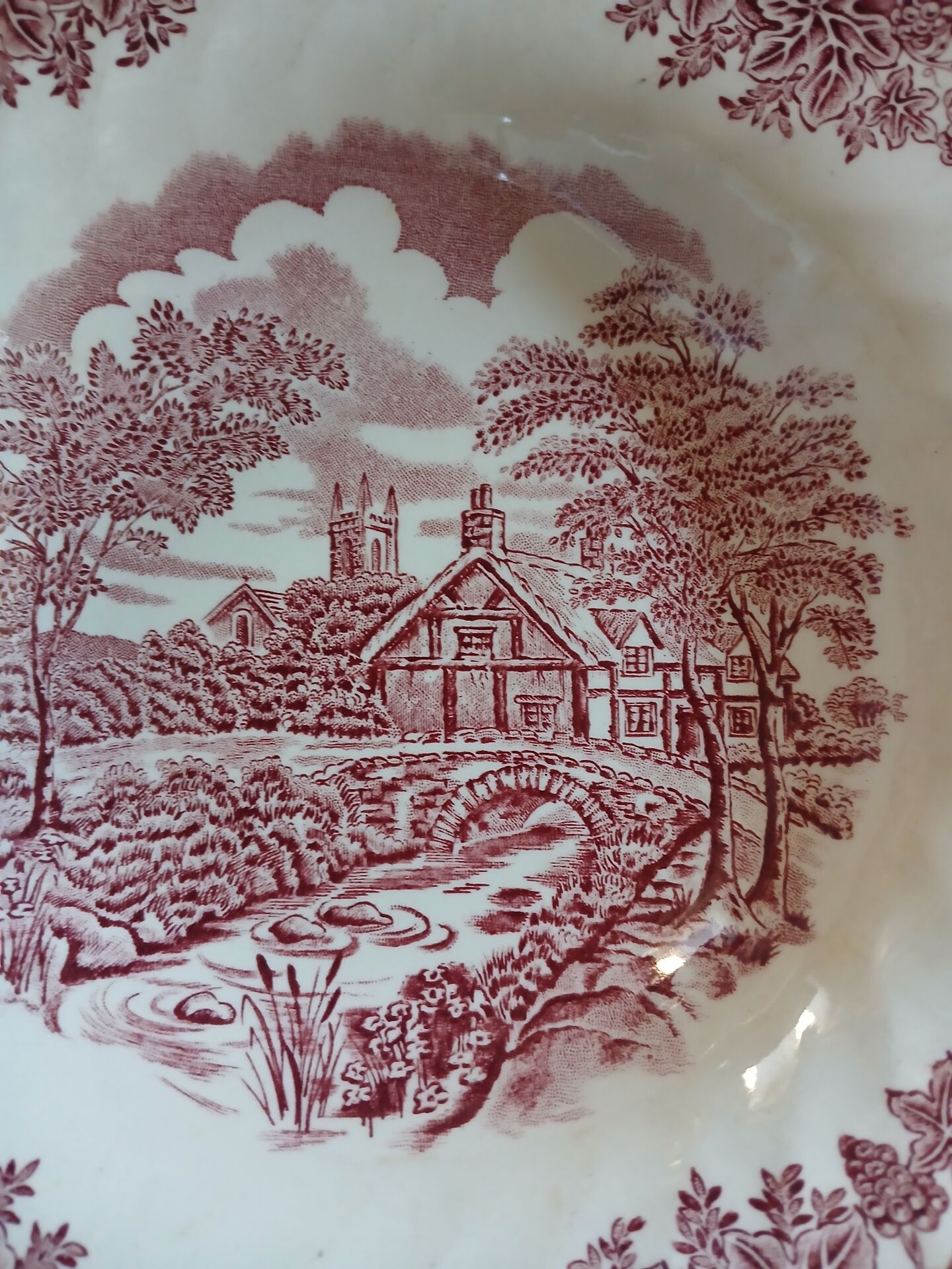 2 English Myott deep plates